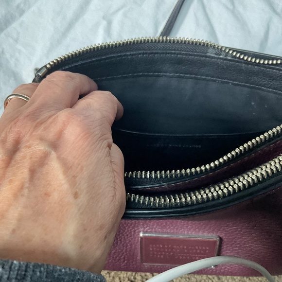 Marc by Marc Jacobs Leather Ligero Double Percy Crossbody in Burgundy - Picture 10 of 13